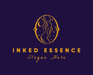 Astral Naked Woman logo design