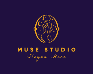 Astral Naked Woman logo design