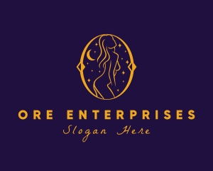 Astral Naked Woman logo design