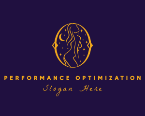 Astral Naked Woman logo design