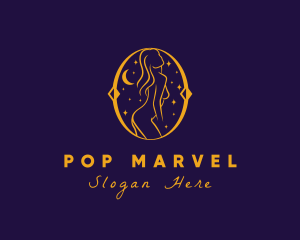 Astral Naked Woman logo design