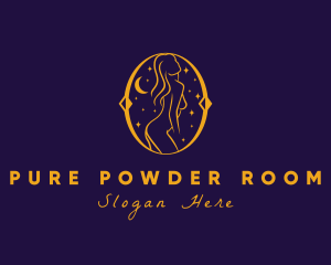 Astral Naked Woman logo design