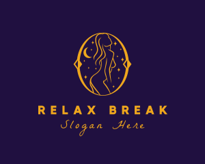 Astral Naked Woman logo design