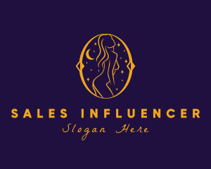 Astral Naked Woman logo design