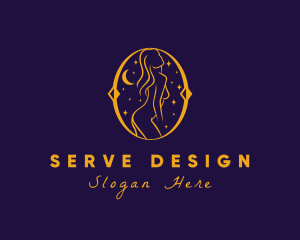 Astral Naked Woman logo design