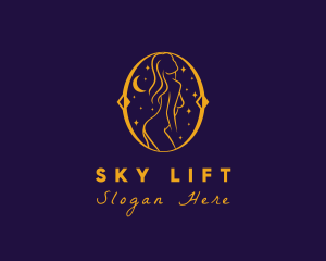 Astral Naked Woman logo design