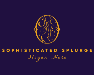 Astral Naked Woman logo design