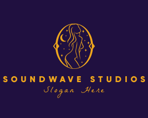 Astral Naked Woman logo design