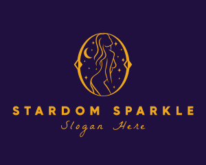 Astral Naked Woman logo design