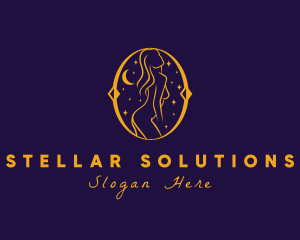 Astral Naked Woman logo design