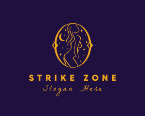 Astral Naked Woman logo design