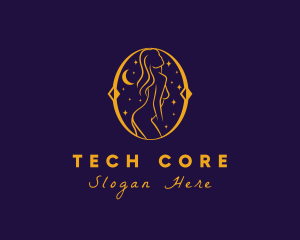 Astral Naked Woman logo design