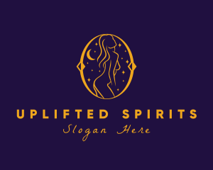 Astral Naked Woman logo design