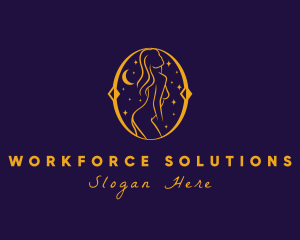 Astral Naked Woman logo design