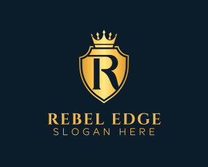 Royal Shield Letter R logo design