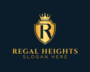 Royal Shield Letter R logo design