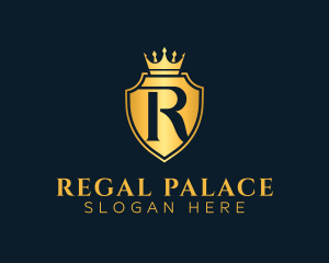 Royal Shield Letter R logo design