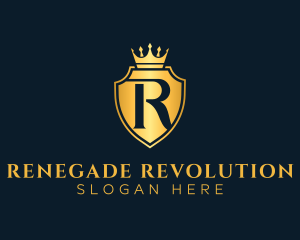 Royal Shield Letter R logo design