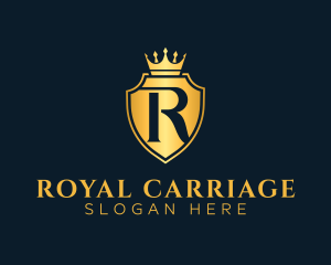 Royal Shield Letter R logo design