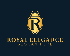 Royal Shield Letter R logo design