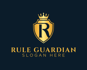 Royal Shield Letter R logo design