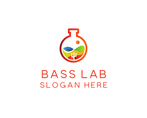 Gradient Lab Flask logo design