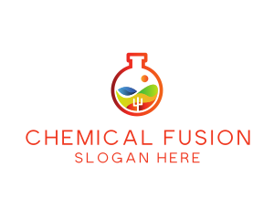 Gradient Lab Flask logo design