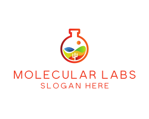 Gradient Lab Flask logo design