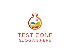 Gradient Lab Flask logo design