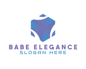 3D Technology Cube Company logo design