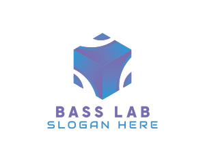 3D Technology Cube Company logo design