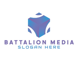 3D Technology Cube Company logo design