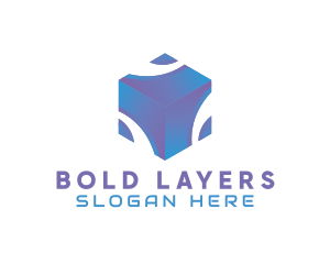 3D Technology Cube Company logo design