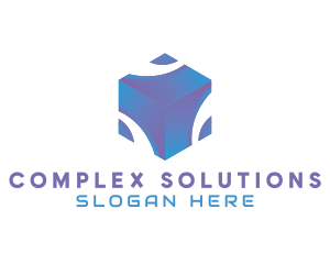 3D Technology Cube Company logo design