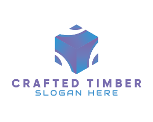 3D Technology Cube Company logo design