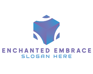 3D Technology Cube Company logo design