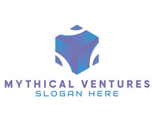 3D Technology Cube Company logo design