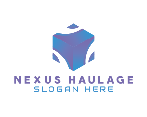 3D Technology Cube Company logo design