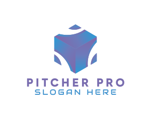 3D Technology Cube Company logo design