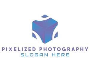 3D Technology Cube Company logo design