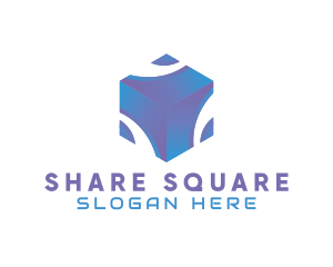 3D Technology Cube Company logo design