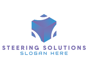 3D Technology Cube Company logo design