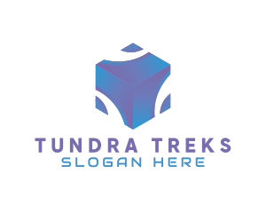 3D Technology Cube Company logo design