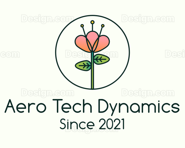 Orchid Flower Plant Logo