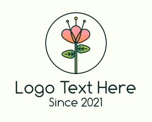 Orchid Flower Plant logo