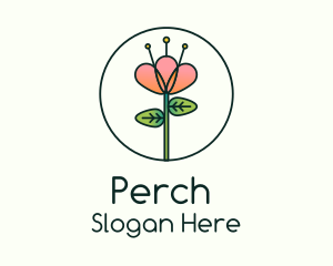 Orchid Flower Plant Logo