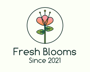 Orchid Flower Plant logo design