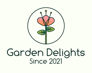 Orchid Flower Plant logo design