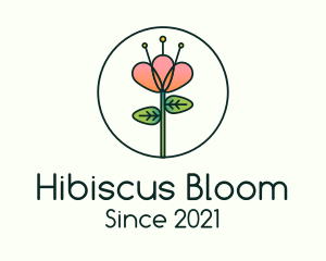 Orchid Flower Plant logo design