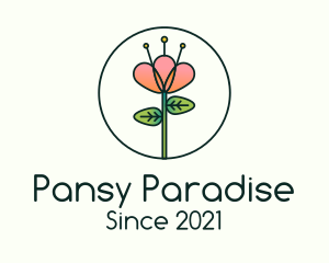 Orchid Flower Plant logo design